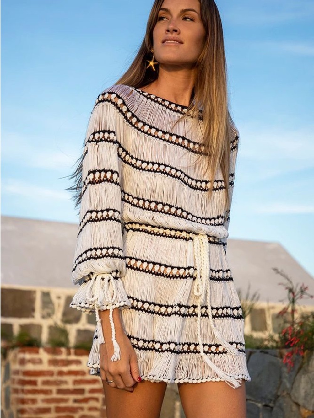 My Beachy Side Salsa Swing White Knit Coverup  Emily in Paris